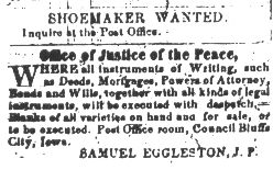 Western Bugle from October 27, 1852 to September 7, 1853 and from September 21 to December 21, 1853