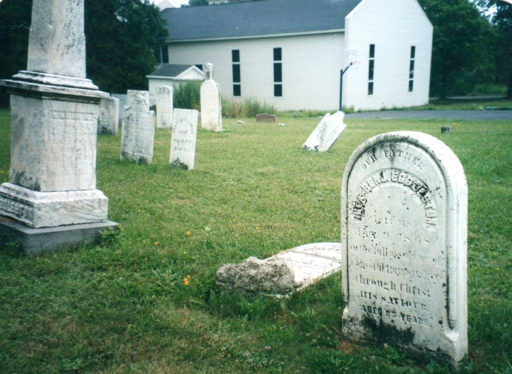 Headstones of Elizabeth and Benjamin Eggleston